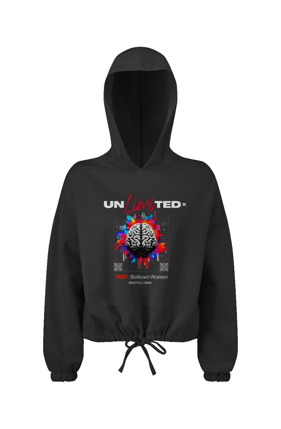 UnlimiTED: Ladies' Cropped Oversize Hooded Sweatsh