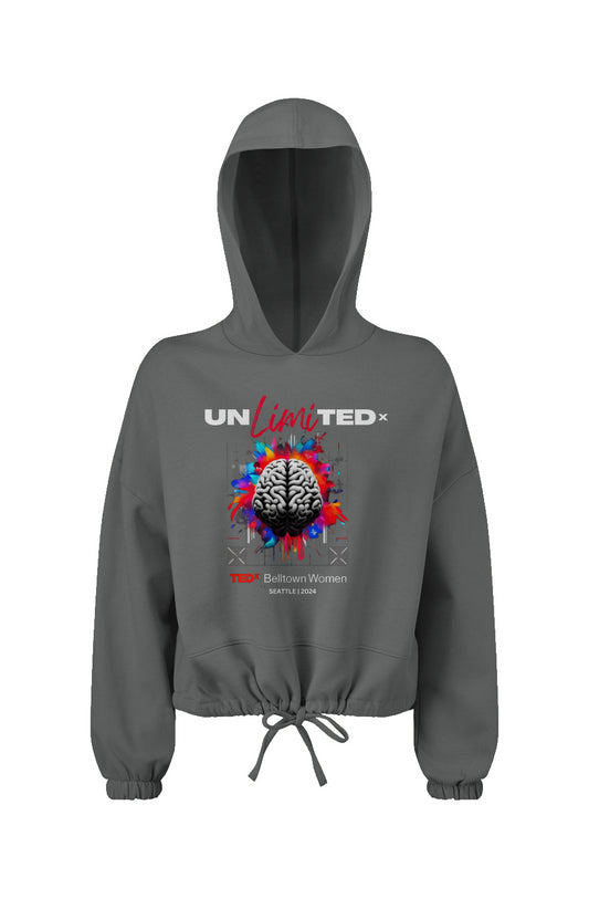 UnlimiTED: Ladies' Cropped Oversize Hooded Sweatshirt