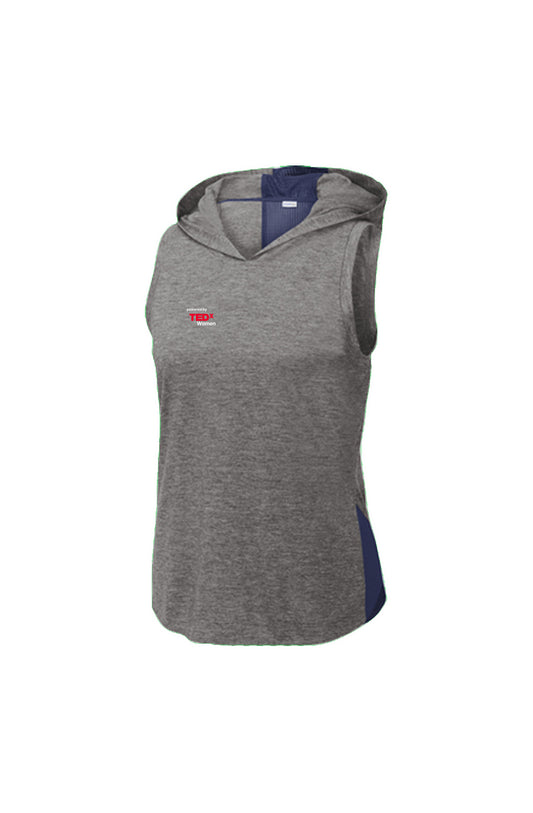 Powered By: True Navy/ Dark Grey Heather Hoodie Tank