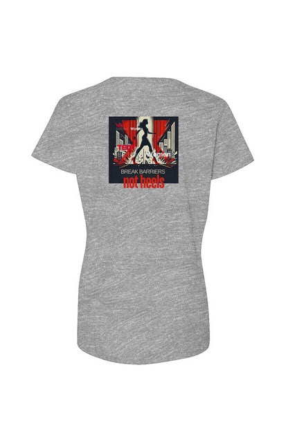 Break Barriers Not Heels Ladies Softstyle T-Shirt